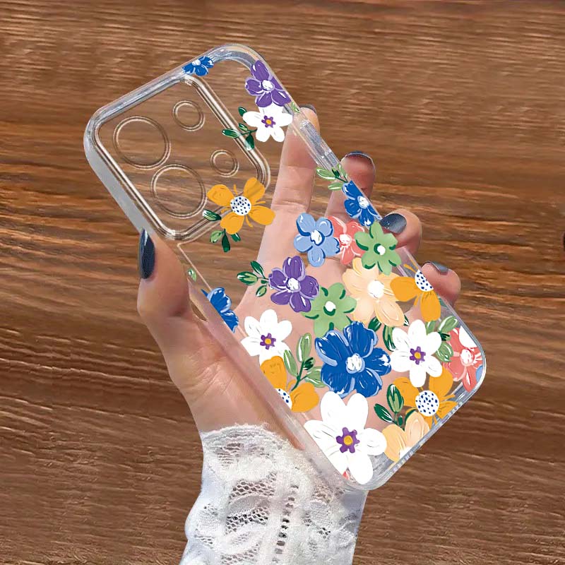 Xiaomi Redmi Note 14 - Colorful Flower Art Design Phone Case