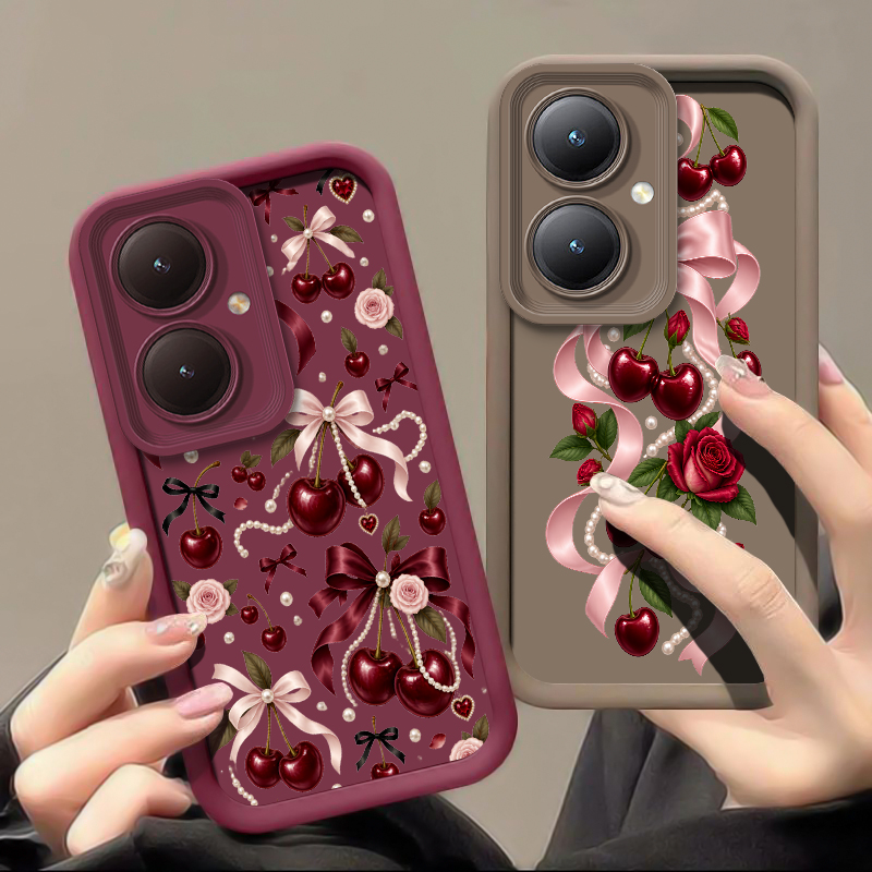 Cartoon Cherry Bow Pattern Pho - Vivo Y28 ulasan dan harga