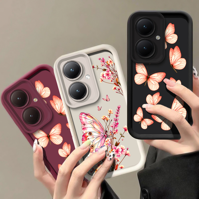 Pink Floral Butterfly Pattern  - Vivo Y28 ulasan dan harga