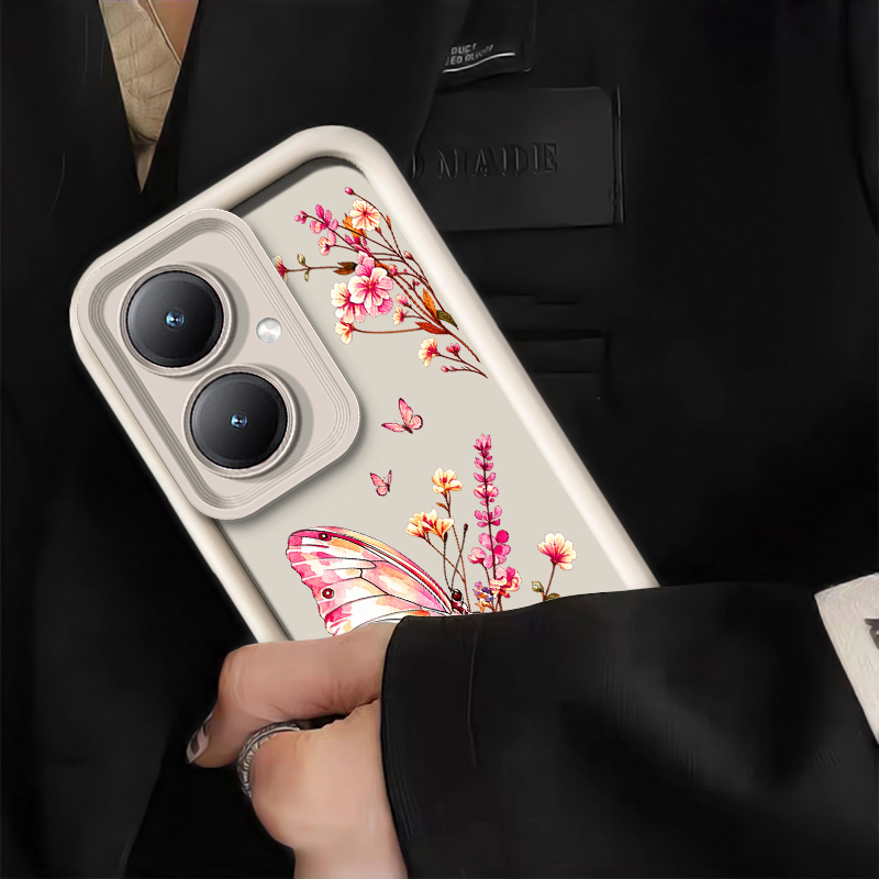 Pink Floral Butterfly Pattern  - Vivo Y28 ulasan dan harga