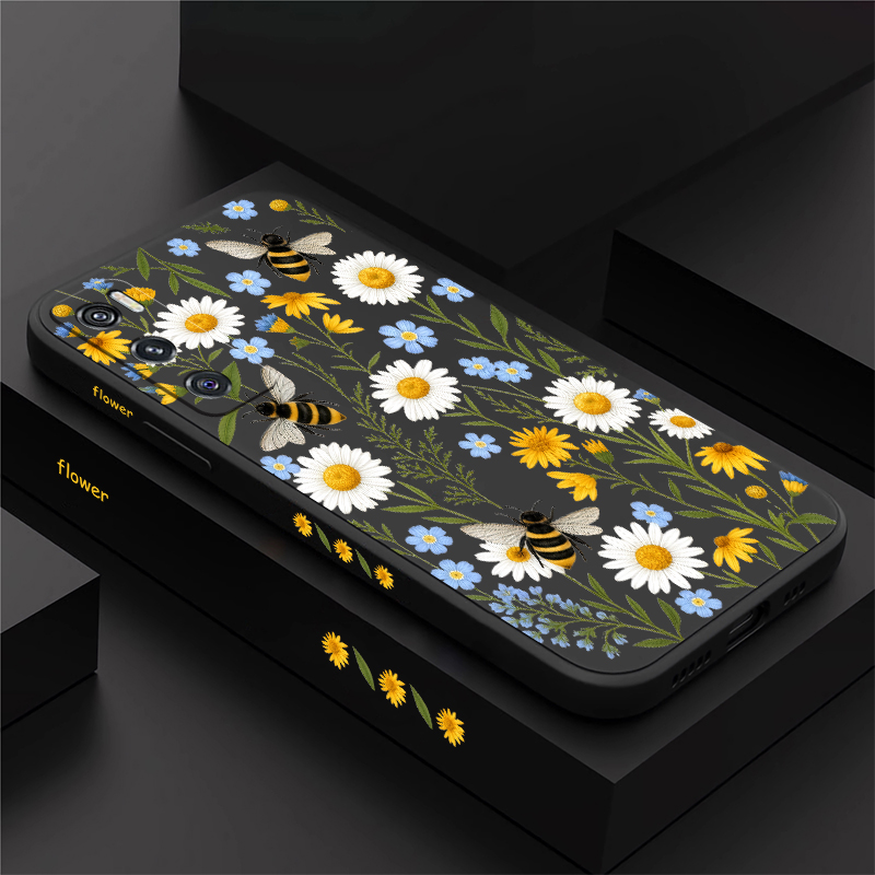 Cute Bee Floral Pattern Case F - Vivo V40 ulasan dan harga