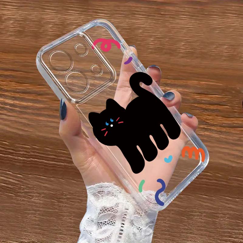 Black Cat Cartoon Cute For Xia - Xiaomi Redmi Note 14 ulasan dan harga
