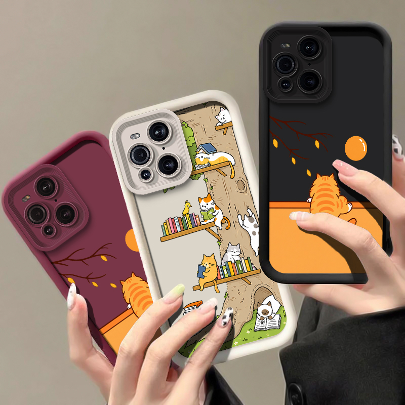 Cartoon Animal Cat Phone Case  - Oppo Find X8 ulasan dan harga