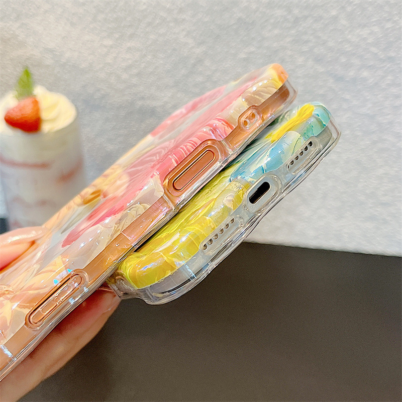 Fashion Oil Painting Flowers W - Apple Iphone 16 ulasan dan harga